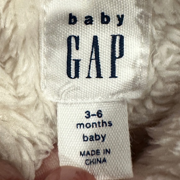 Baby Gap Girls Pink Knit Hooded Cardigan Sweater jacket fleece lined 3-6 mo GUC - Picture 2 of 6